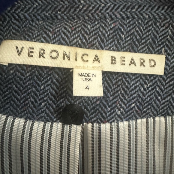 Veronica Beard Herringbone Double-Breasted Blazer Size 4 - Picture 3 of 7